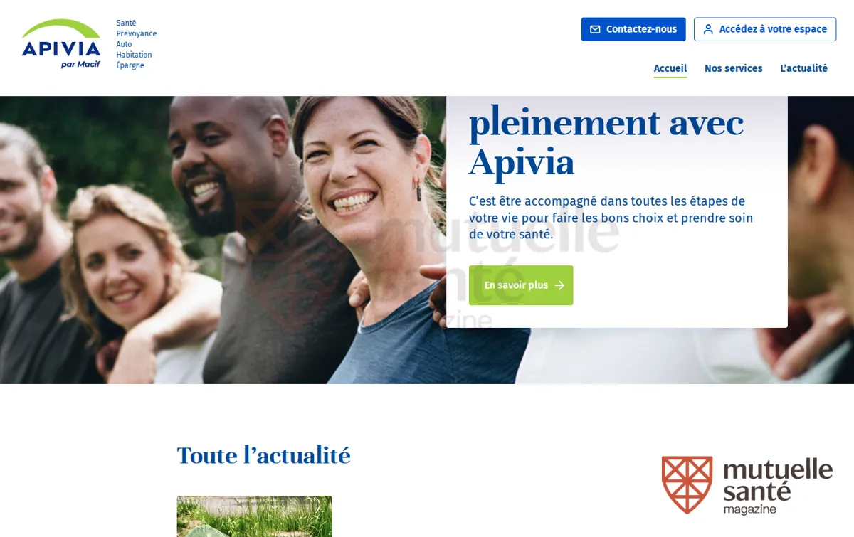 Capture : Santé, Prévoyance, Epargne, Auto, Habitation | Apivia